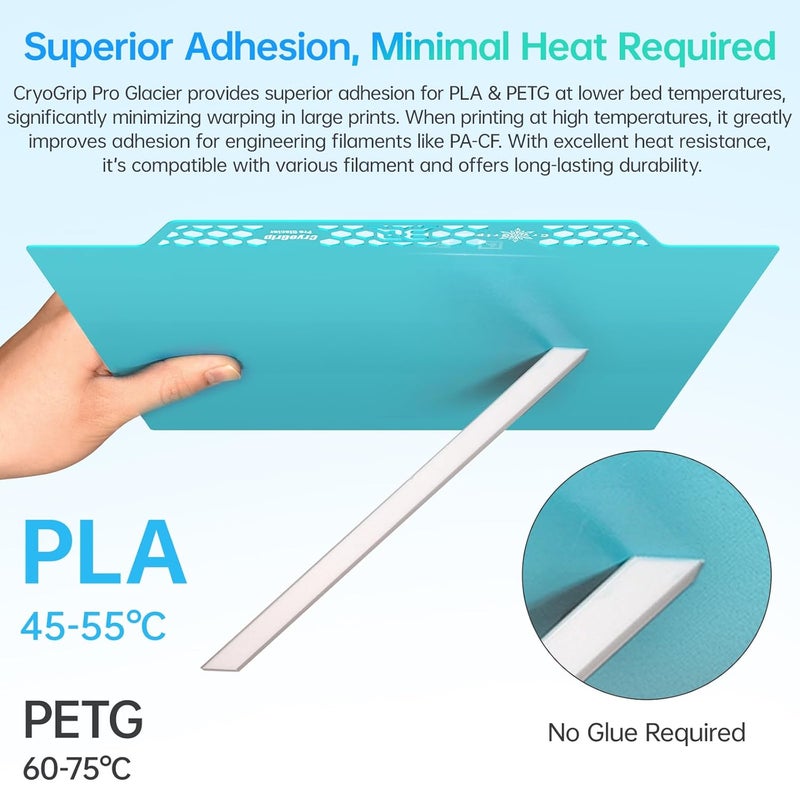 BigTreeTech BIQU Cryogrip Pro Glacier 235x235MM Panda Build Plate for Adventurer 5M/5M Pro, Ender-3/3 Pro/3 V2/3 Neo/3 V2 Neo/3 S1/3 S1 Pro, Creality-K1/K1C, Ender-5/5 Pro, Kobra, Neptune 3 Pro, etc. 3D Printers - Image 2
